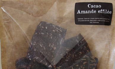 Sablés cacao amandes éffilées 